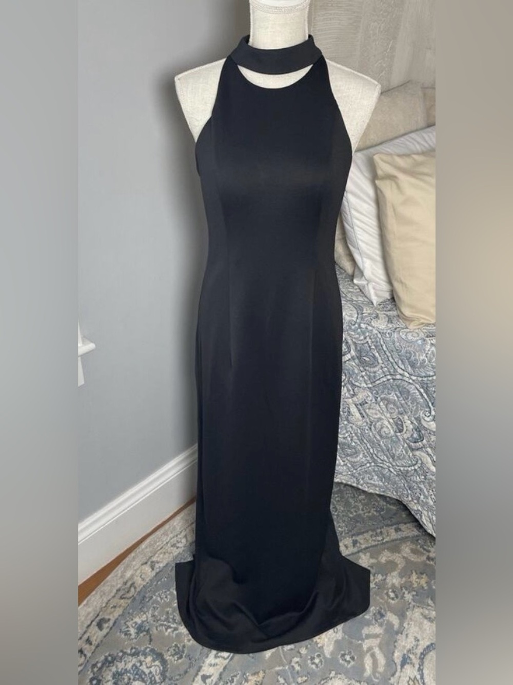 Bariano Australia Black Halter Maxi